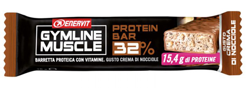 GYMLINE PROTEIN BAR 32% CREMA DI NOCCIOLE 30 PEZZI - Farmaunclick.it