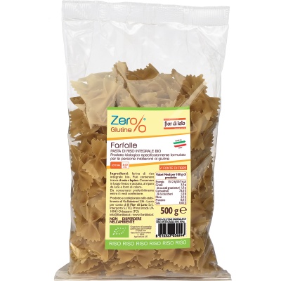 ZER% GLUTINE FARFALLE DI RISO INTEGRALE BIO 500 G - Farmaunclick.it