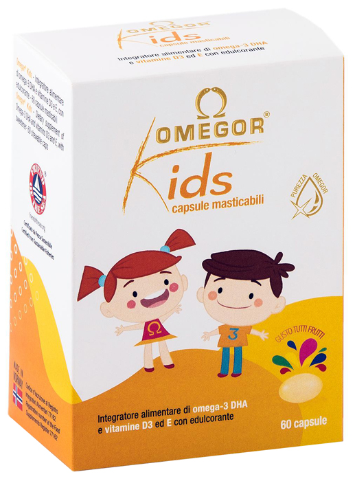 OMEGOR KIDS 60 CAPSULE MASTICABILI - Farmaunclick.it