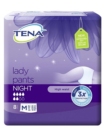 MUTANDINA ASSORBENTE TENA LADY PANTS NIGHT MEDIUM 8 PEZZI - Farmaunclick.it