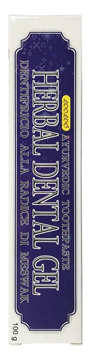 HERBAL DENTAL GEL DENTIFRICIO AYURVEDICO ALLA RADICE DI MESWAK 100 G - Farmaunclick.it
