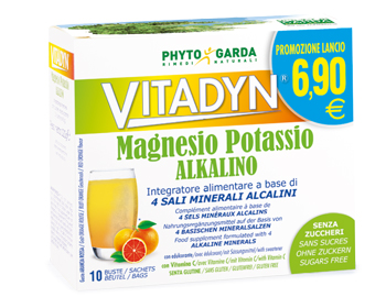 VITADYN MAGNESIO POTASSIO ALKALINO SENZA ZUCCHERO 10 BUSTINE - Farmaunclick.it