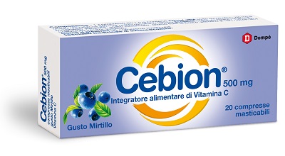 CEBION MASTICABILE MIRTILLO VITAMINA C 500 MG 20 COMPRESSE - Farmaunclick.it