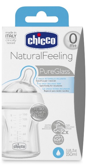 CHICCO BIBERON NATURALFEELING VETRO 0M+ 150 ML - Farmaunclick.it