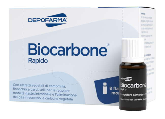 BIOCARBONE RAPIDO 8 FLACONCINI - Farmaunclick.it