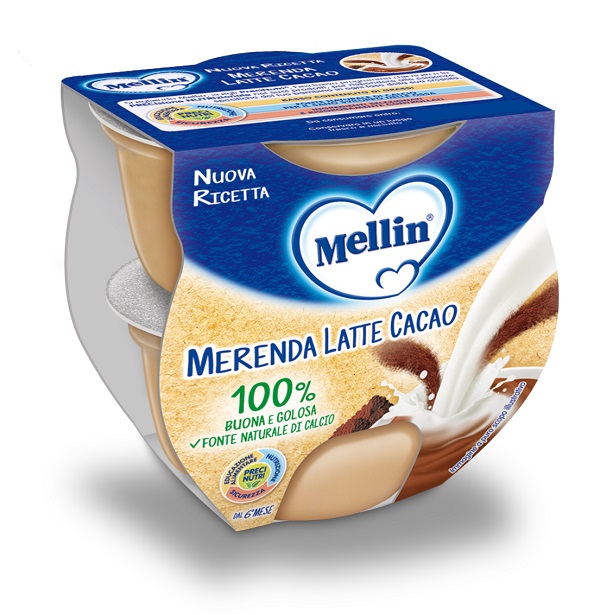 MELLIN MERENDA LATTE CACAO 2 X 100 G - Farmaunclick.it