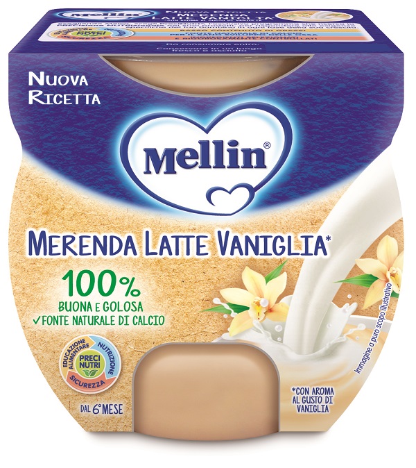MELLIN MERENDA LATTE VANIGLIA 2 X 100 G - Farmaunclick.it