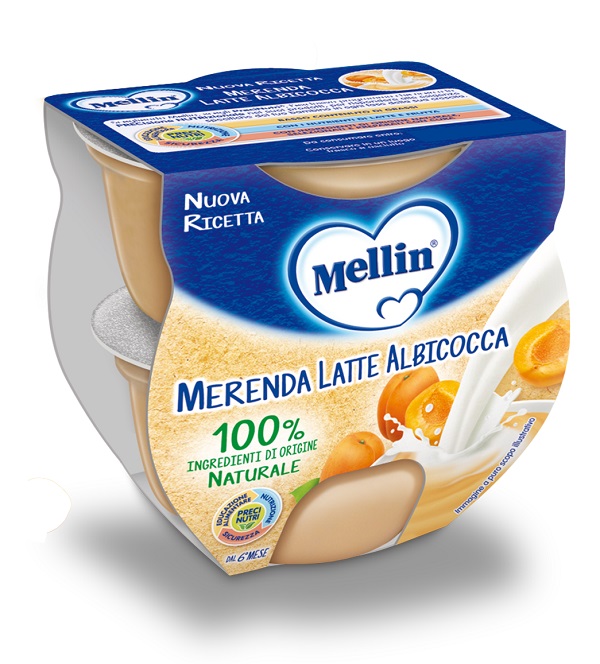 MELLIN MERENDA LATTE ALBICOCCA 2 X 100 G - Farmaunclick.it