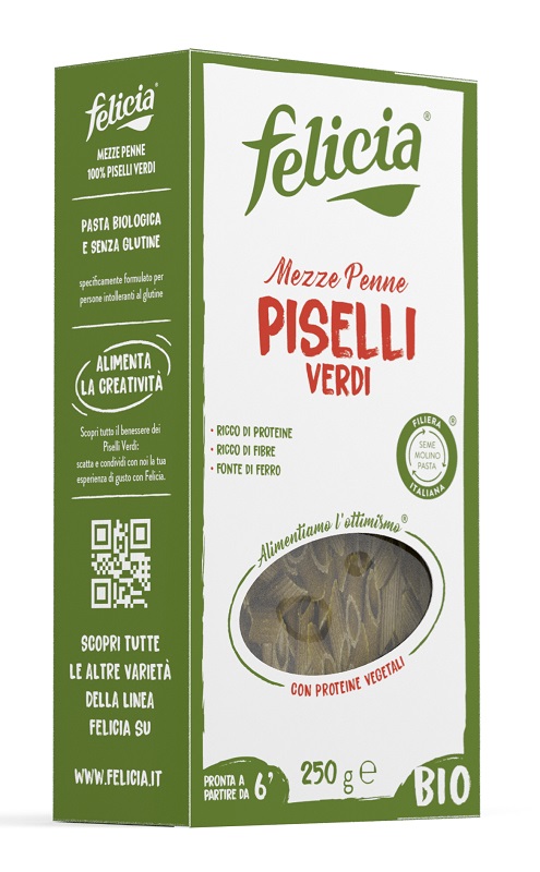 FELICIA BIO MEZZE PENNE PISELLI VERDI 250 G - Farmaunclick.it