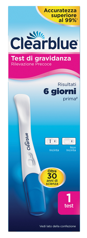 TEST DI GRAVIDANZA CLEARBLUE RILEVAZIONE PRECOCE 1 PEZZO - Farmaunclick.it