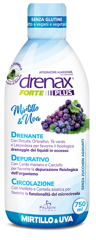DRENAX FORTE PLUS ORIGINALE CON MIRTILLO E UVA 750 ML - Farmaunclick.it