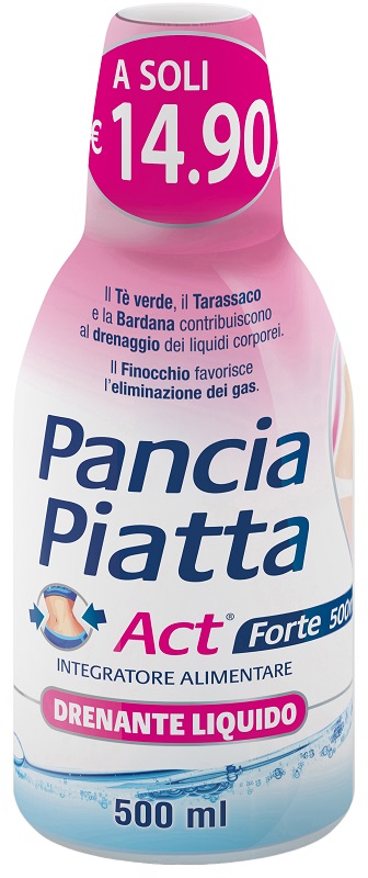 PANCIA PIATTA ACT FORTE DRENANTE LIQUIDO 500 ML - Farmaunclick.it
