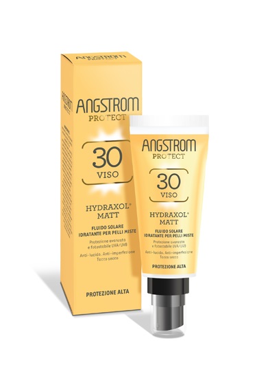 ANGSTROM PROTECT HYDRAXOL MATT FLUIDO SOLARE PROTEZIONE 30 PELLI MISTE 40 ML - Farmaunclick.it