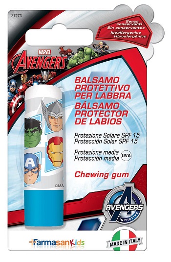 FARMASANKIDS BALSAMO LABBRA AVENGERS SPF15 - Farmaunclick.it