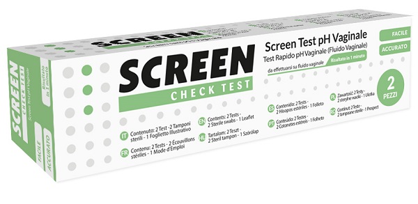 TEST RAPIDO CHE MISURA IL LIVELLO DEL PH VAGINALE 2 PEZZI SCREEN CHECK TEST PH VAGINALE - Farmaunclick.it