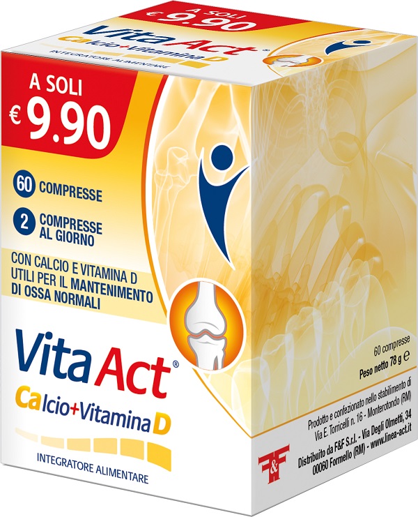 VITA ACT CALCIO + VITAMINA D 60 COMPRESSE - Farmaunclick.it