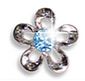 ORECCHINI STERILI BJT943 METAL FLOWER W/AQUA CRY - Farmaunclick.it