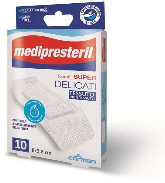 MEDIPRESTERIL CEROTTI DELICATI SUPER 8 X 3,8 10 PEZZI - Farmaunclick.it