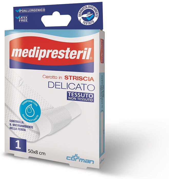 MEDIPRESTERIL CEROTTO ESTENSIBILE 1 STRISCIA 50 X 8 CM - Farmaunclick.it