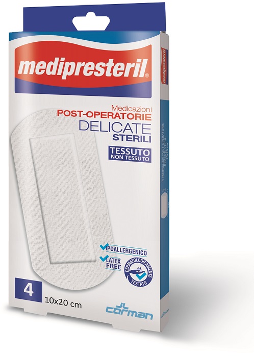 MEDIPRESTERIL MEDICAZIONI POST OPERATORIE DELICATE 10 X 20 4 PEZZI - Farmaunclick.it