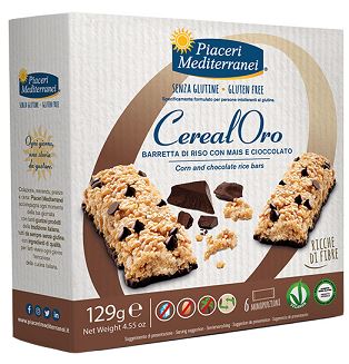 PIACERI MEDITERRANEI BARRETTA DI RISO CON MAIS E CIOCCOLATO 129 G - Farmaunclick.it