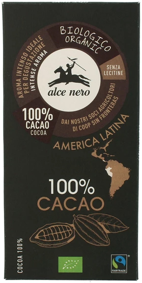 TAVOLETTA CIOCCOLATO EXTRAFONDENTE BIO 100% CACAO 50 G - Farmaunclick.it