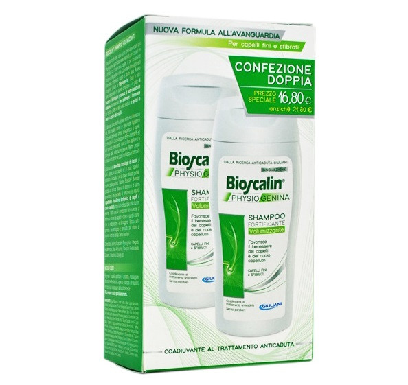 BIOSCALIN PHYSIOGENINA SHAMPOO FORTIFICANTE VOLUMIZZANTE COFANETTO 2 FLACONI - Farmaunclick.it