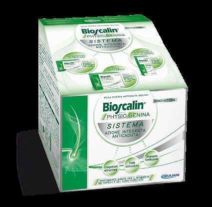 BIOSCALIN PHYSIOGENINA SISTEMA COMPRESSE 25 G + FIALE 35 ML + SHAMPOO RIVITALIZZANTE 200 ML - Farmaunclick.it