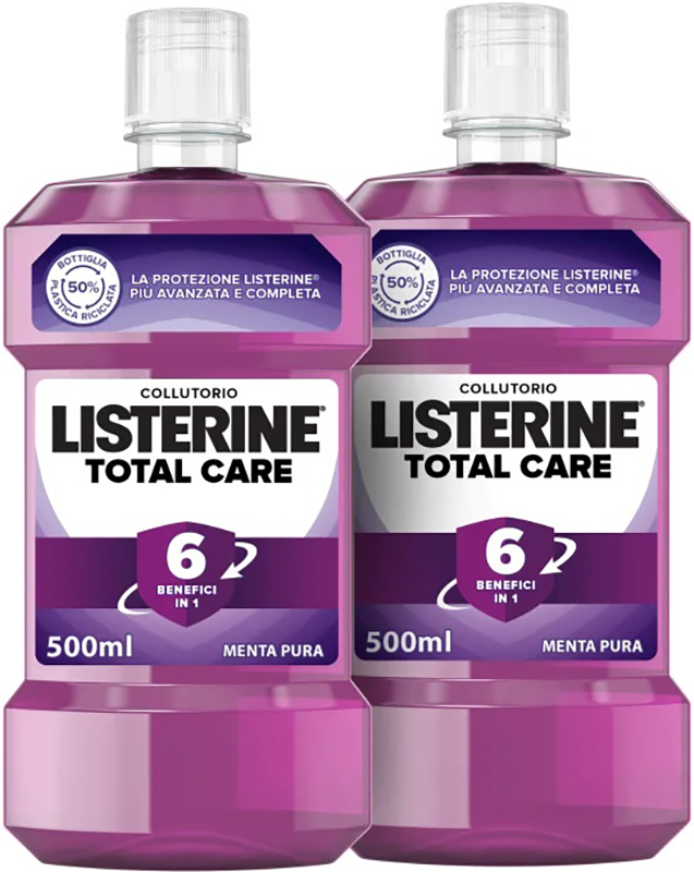 LISTERINE TOTAL CARE ZERO 2 PEZZI 500 ML - Farmaunclick.it