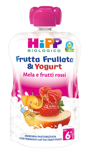 HIPP BIO FRUTTA FRULLATA YOGURT MELA FRUTTI ROSSI 90 G - Farmaunclick.it