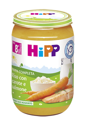 HIPP PAPPA PRONTA RISO CAROTE SALMONE 220 G - Farmaunclick.it
