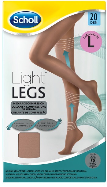 SCHOLL LIGHTLEGS 20 DENARI TAGLIA L COLORE NUDE 1 PAIO - Farmaunclick.it