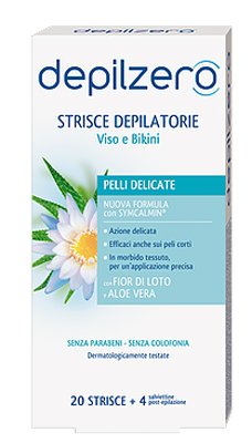 DEPILZERO STRISCE VISO E BIKINI 20 PEZZI - Farmaunclick.it