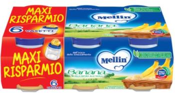 MELLIN OMOGENEIZZATO BANANA 6 X 100 G - Farmaunclick.it