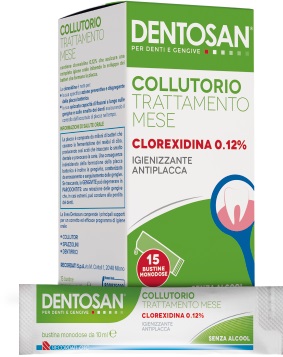 DENTOSAN COLLUTORIO MONODOSE TRATTAMENTO MENSILE 0,12% 15 BUSTINE DA 10 ML - Farmaunclick.it