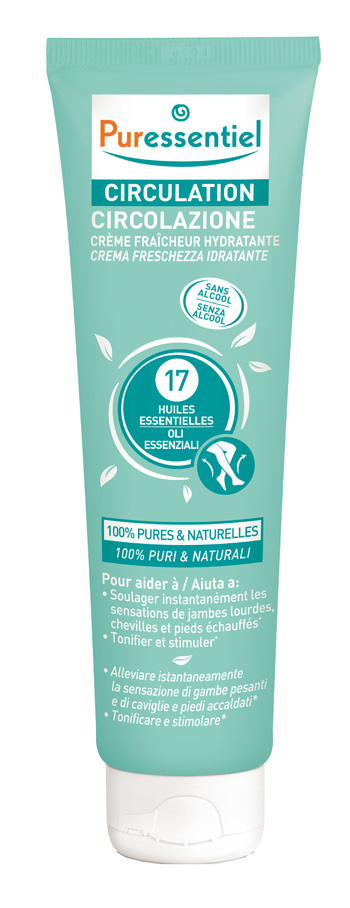 PURESSENTIEL CREMA CIRCOLAZIONE FRESCHEZZA IDRATANTE GAMBE EI STANCHI 100 ML - Farmaunclick.it