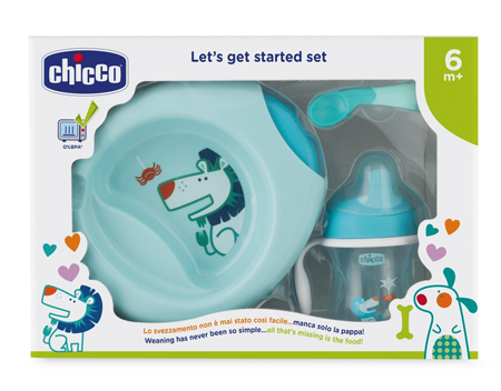 CHICCO SET PAPPA 6 MESI+ AZZURRO - Farmaunclick.it