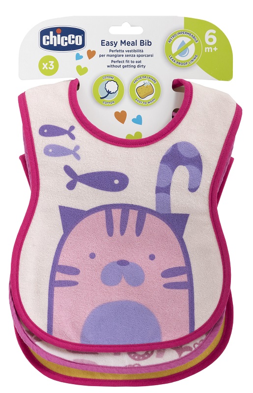 CHICCO BAVAGLINO PAPPA 6M 3 PEZZI GIRL - Farmaunclick.it