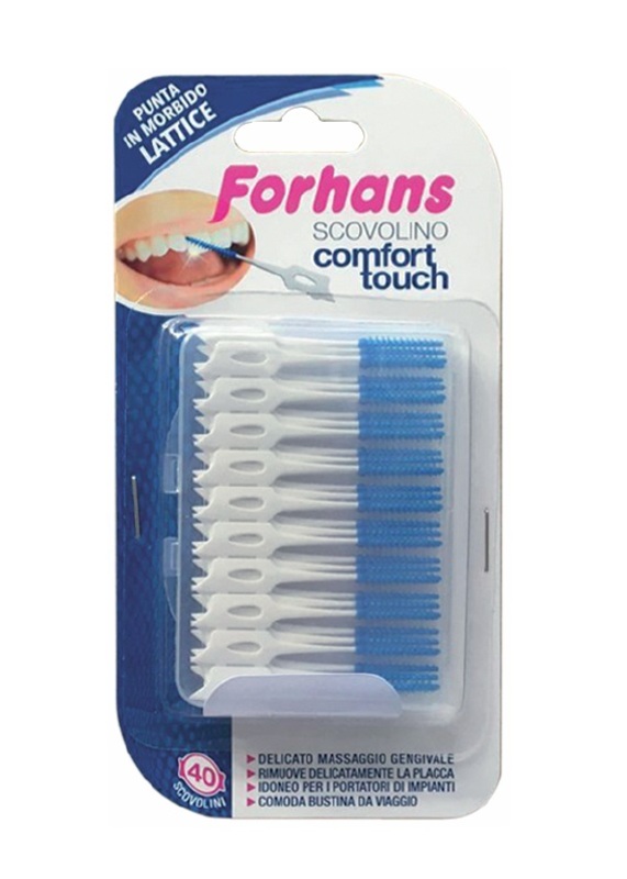 FORHANS SCOVOLINO COMFORT TOUCH PUNTA IN LATTICE 40 PEZZI - Farmaunclick.it