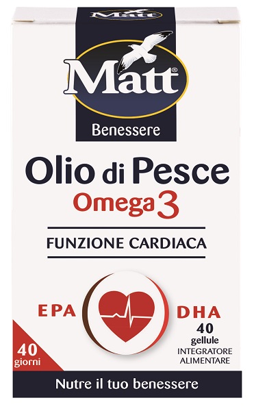 MATT BENESSERE OLIO DI PESCE OMEGA 3 40 GELLULE - Farmaunclick.it