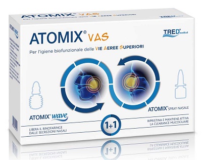 ATOMIX VAS KIT PER IGIENE FUNZIONALE DELLE VIE AEREE SUPERIORI ATOMIC WAVE + SPRAY - Farmaunclick.it