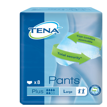 PANNOLONE PULL-UP TENA PANTS PLUS TAGLIA LARGE 8 PEZZI - Farmaunclick.it