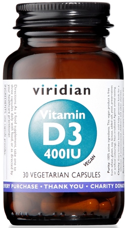 VIRIDIAN VITAMIN D3 400IU 30CPS - Farmaunclick.it