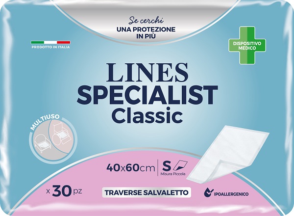TRAVERSA PER INCONTINENZA LINES SPECIALIST CLASSIC 40X60 CM 30 PEZZI - Farmaunclick.it