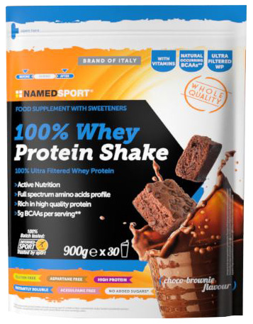 100% WHEY PROTEIN SHAKE CHOCO BROWNIE 900 G - Farmaunclick.it