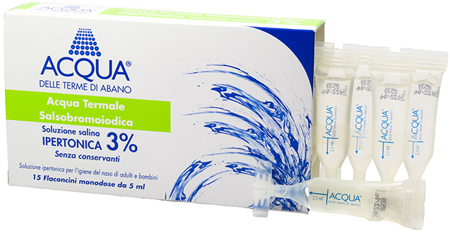 ACQUA DELLE TERME DI ABANO SOLUZIONE IPERTONICA 3% PER LAVAGGIO NASALE - Farmaunclick.it