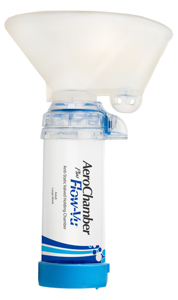 CAMERA DISTANZIATRICE ANTISTATICA AEROCHAMBER PLUS FLOWVU MASCHERA ADULTI LARGE BLU - Farmaunclick.it