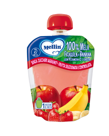 MELLIN POUCH MELA/FRAGOLA/BANANA 90 G - Farmaunclick.it