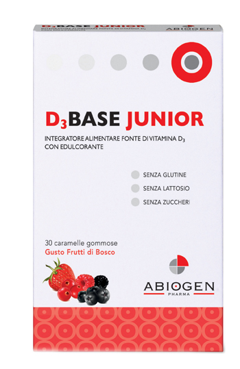 D3BASE JUNIOR 30 CARAMELLE GOMMOSE FRUTTI DI BOSCO - Farmaunclick.it