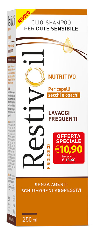 RESTIVOIL NUTRITIVO PER CAPELLI SECCHI E OPACHI LAVAGGI FREQUENTI OFFERTA SPECIALE 250 ML - Farmaunclick.it